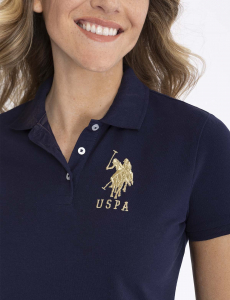 USPA METALLIC PRINT POLO SHIRT