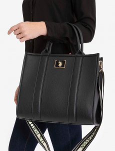 USPA BOX TOTE WITH CROSSBODY STRAP