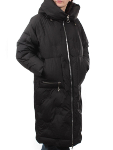 305 BLACK Пальто зимнее стеганое женское (200 гр. холлофайбер)