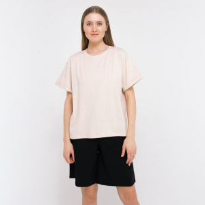 Футболка женская MINAKU REGULAR FIT, бежевая, размер 50