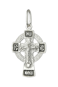 Крест из серебра литье частичное чернение