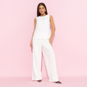 Брюки с защипами, Легкой походкой (white)