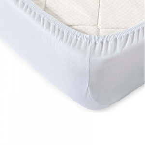 Трикотажная простынь на резинке Белая