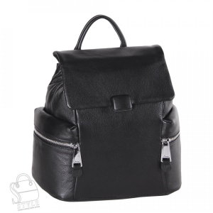 Рюкзак женский кожаный 18368 black Polina&Eiterou