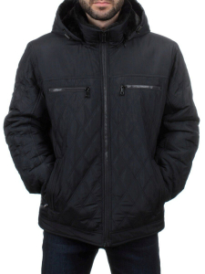 M607 INK BLUE/BLACK FUR Куртка мужская зимняя (150 гр. холлофайбер)