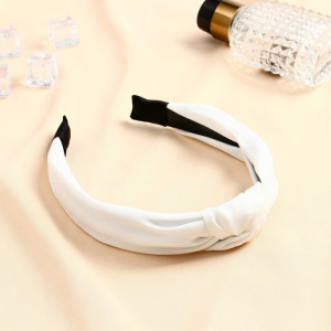 Ободок для волос «Амата», классика, 3 см, белый