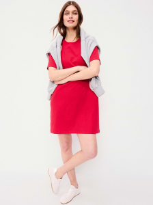 Vintage Crew-Neck Mini T-Shirt Dress