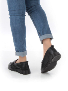 03-PDD164-5 BLACK Полуботинки женские (натуральная кожа)