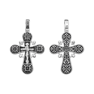 Крест из серебра литье частичное чернение