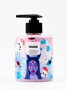 Скраб для тела зефирный домик Young увлажнение  экстракты малины и клубники SelfieLab