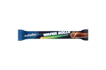 «BabyFox», конфеты Wafer Rolls с ореховой начинкой и какао (коробка 1,5 кг)