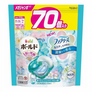 P&G Bold Gel Ball Fresh Flower Sabon Капсулы для стирки белья 4 в 1 с кондиционером, с освежающим ароматом цветочного мыла, запасной блок, 70 шт