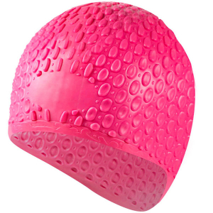 B31519-2 Шапочка для плавания силиконовая Bubble Cap (розовая)