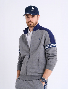 TRICOT TAPE FULL ZIP FLEECE TRACK JACKET