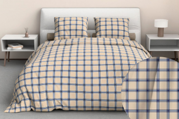 Ткань Таттерлайн бежевый Бязь 150 см