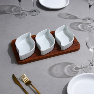 Менажница Керамика ручной работы «Королевское», 3 секции, фарфор, Иран