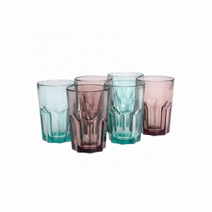 Стакан НОВАЯ АМЕРИКА 350мл высокий микс цветов