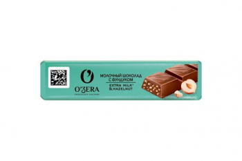 «O'Zera», шоколад молочный Extra milk & Hazelnut, 45 г (упаковка 30 шт)