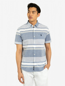 HEATHER MADRAS SHORT SLEEVE WOVEN SHIRT