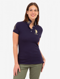 USPA METALLIC PRINT POLO SHIRT