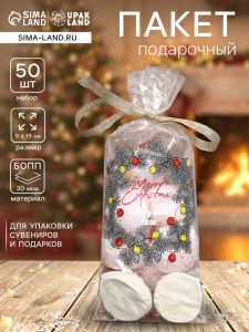 Пакет новогодний фасовочный БОПП, «Венок» 9?19 см