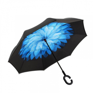 Зонт наоборот Синяя Роза