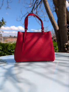 Итальянская сумка из натуральной кожи PELLE Kadrya rojo