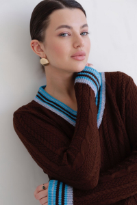 10104 Пуловер шоколадный