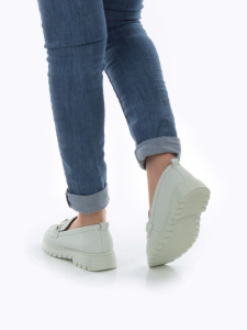 03-PDD164-3 LT. GREEN Полуботинки женские (натуральная кожа)