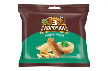 «3 Корочки», сухарики со вкусом холодца с хреном, 40 г