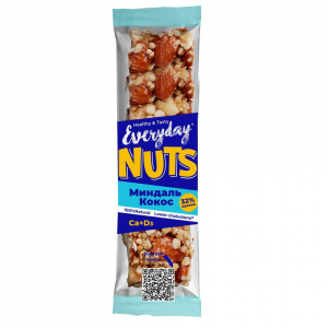 EVERYDAY NUTS Батончик ореховый МИНДАЛЬ КОКОС 40г