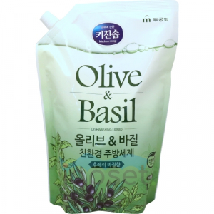 Olive Basil Жидкость для мытья посуды, олива и базилик, мягкая упаковка, 1,2 л