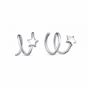 Зажимы родированные серебро 925*