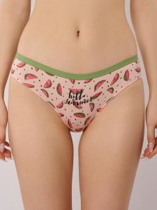 Женские трусы слипы Indefini с арбузами (Арт. 3342LUB)