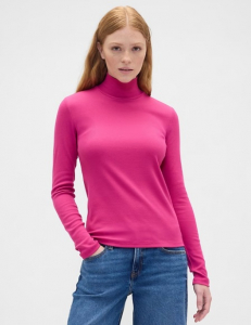 Ribbed Turtleneck T-Shirt