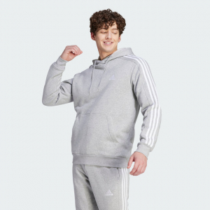 men's  essentials fleece 3-stripes hoodie