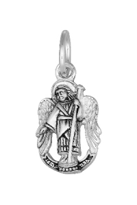 Образ (Ангел Хранитель) из серебра частичное чернение литье