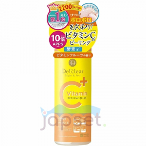 Meishoku Detclear Bright Peel Peeling Jelly Vitamin Fruit Очищающий пилинг-гель с эффектом скатывания, с AHA и BHA кислотами и витамином С, с фруктовым ароматом, 180 мл