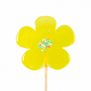 Карамель леденцовая Цветочек с посыпкой жёлтый, 20 гр