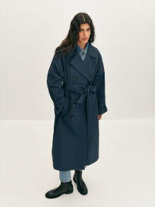 Двубортный тренч