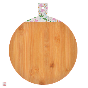 Доска разделочная бамбуковая с принтом 