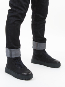 05-AW1003-6M INK. BLUE Ботинки зимние мужские (натуральная кожа, натуральный мех)