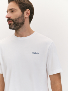 Футболка из мерсеризованного хлопка с дизайнерским фотопринтом