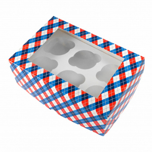 Коробка для 6 капкейков с окном 