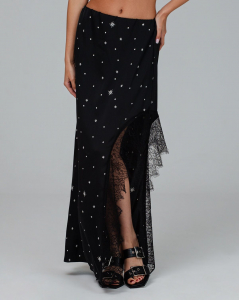 Юбка шёлковая с кружевом UD003