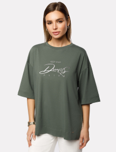 Футболка свободного кроя с авторским принтом