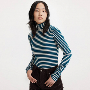 Ruched Turtleneck Top