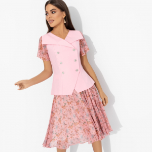 Костюм с юбкой комбинированный, Сияние уверенности (2 в 1)