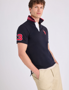SLIM FIT BIG LOGO MULTI-TONAL POLO SHIRT