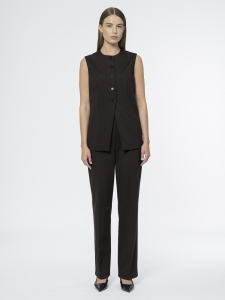 Прямые брюки из вискозного трикотажа